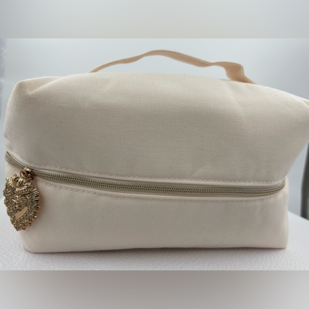 NWT Dolce & Gabbana Devotion off-white zip pouch luxury holiday travel gift - Picture 3 of 13